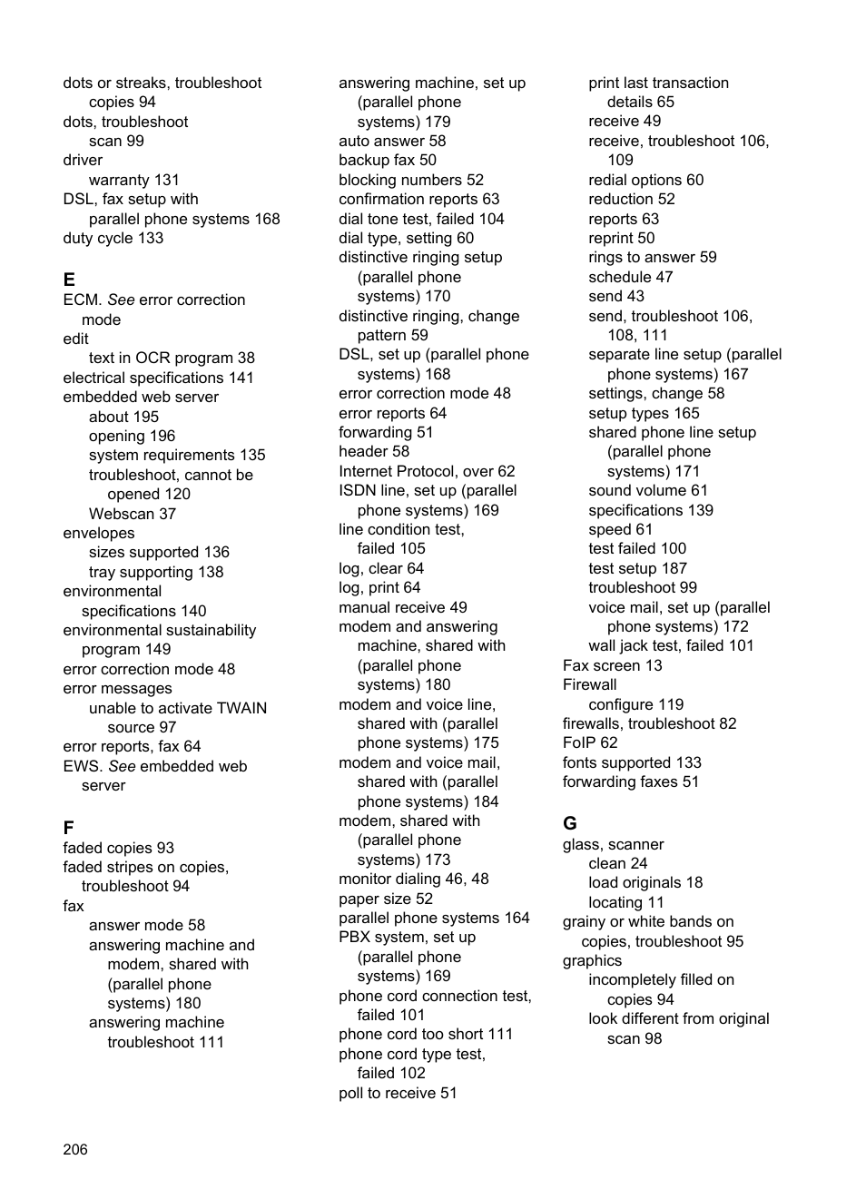 HP Officejet 6600 e-All-in-One Printer - H711a H711g User Manual | Page 210 / 216