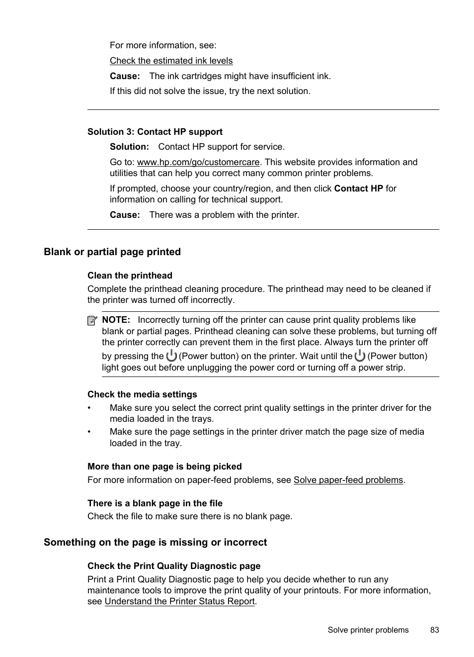 Solution 3: contact hp support | HP Officejet 6600 e-All-in-One Printer - H711a H711g User Manual | Page 87 / 216