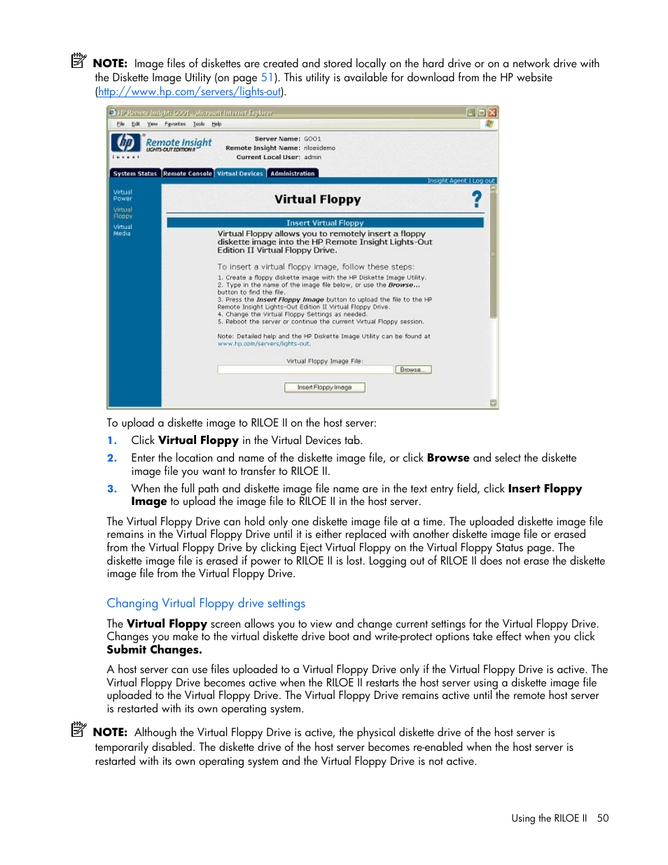 HP Remote Insight Lights-Out Edition II Board User Manual | Page 50 / 205