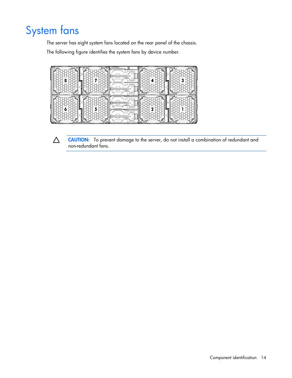 System fans | HP ProLiant SL335s G7 Server User Manual | Page 14 / 82