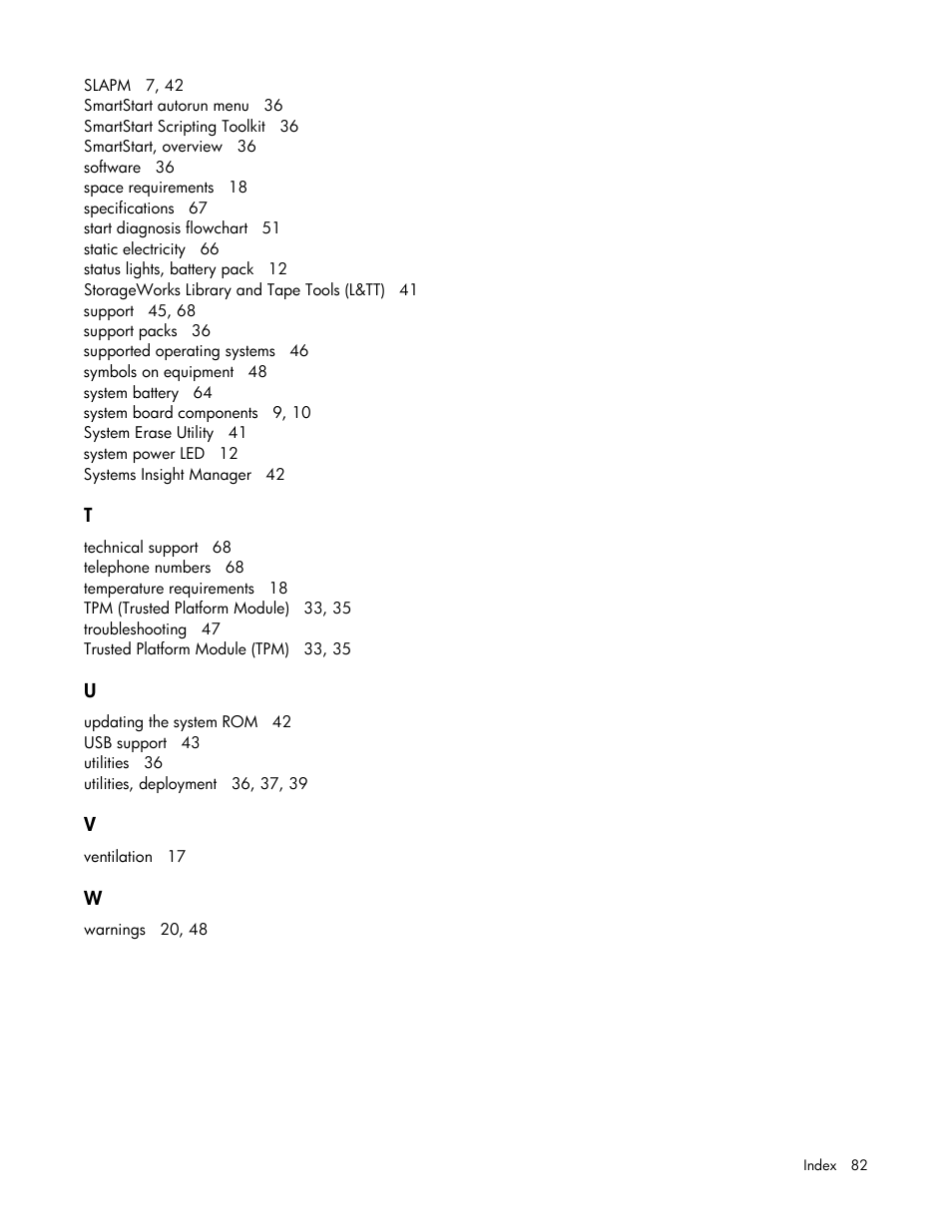 HP ProLiant SL335s G7 Server User Manual | Page 82 / 82