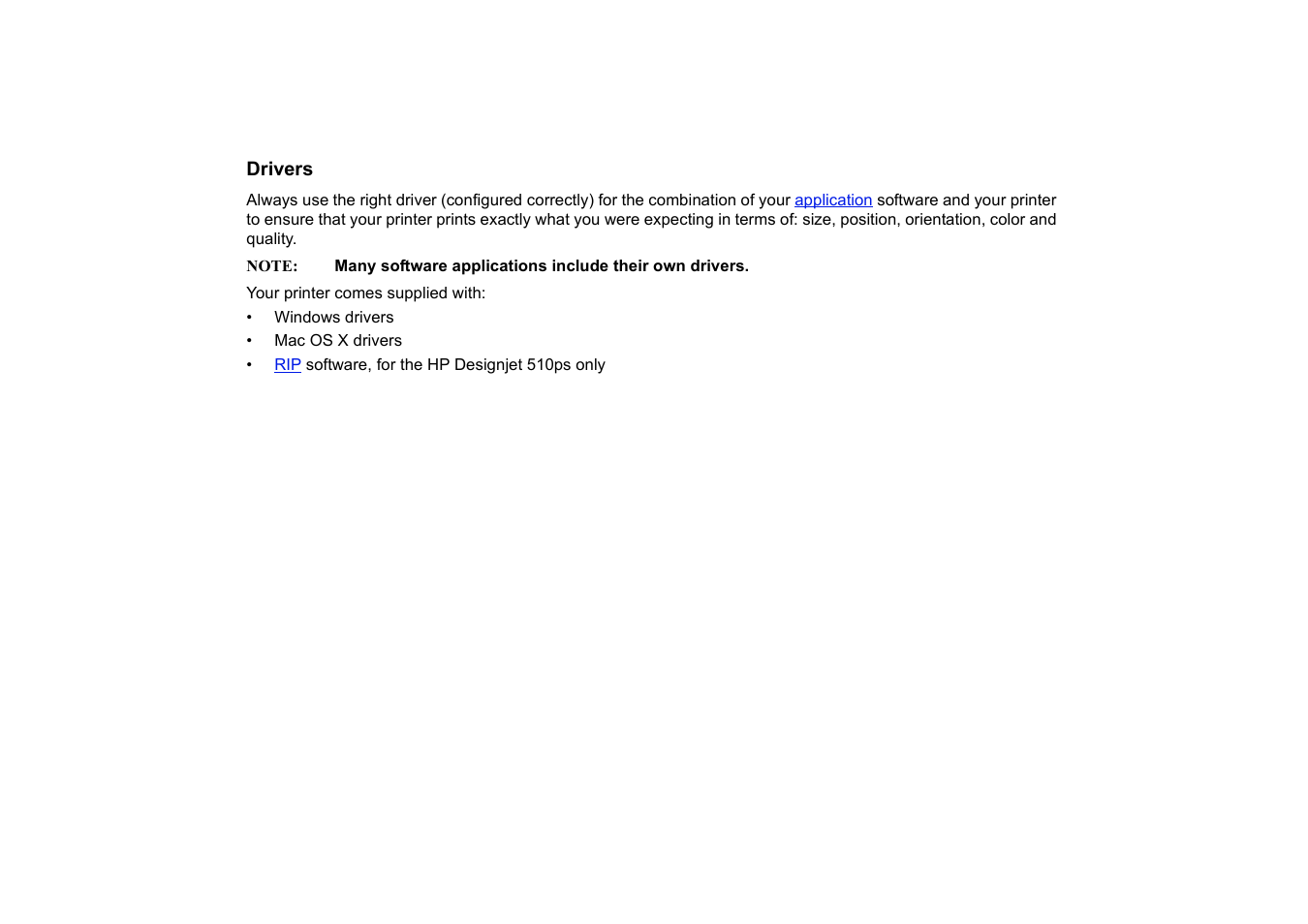 Drivers | HP Designjet 510 Printer series User Manual | Page 11 / 219