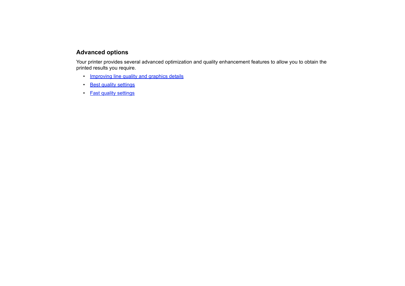 Advanced options | HP Designjet 510 Printer series User Manual | Page 163 / 219