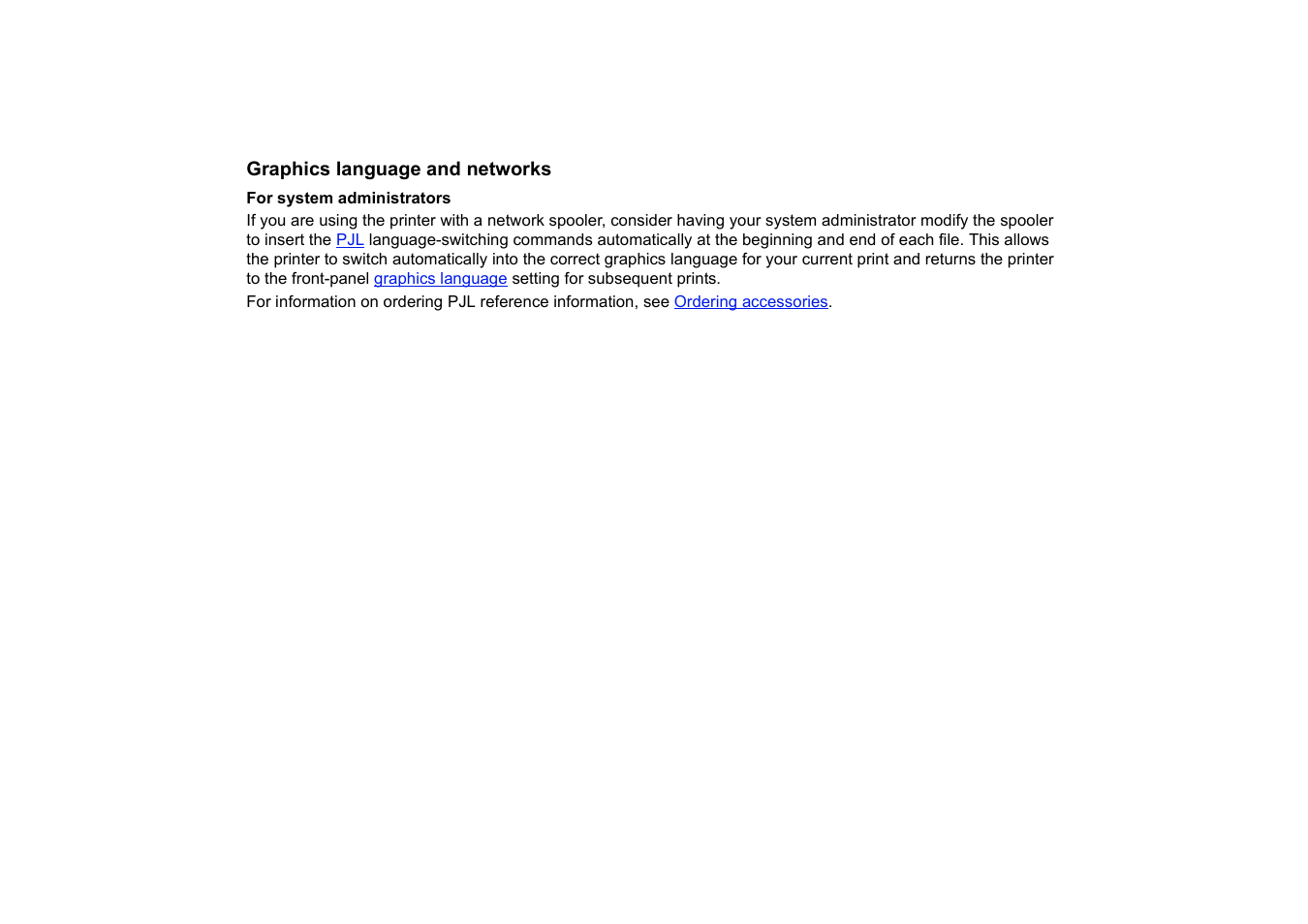 Graphics language and networks | HP Designjet 510 Printer series User Manual | Page 177 / 219