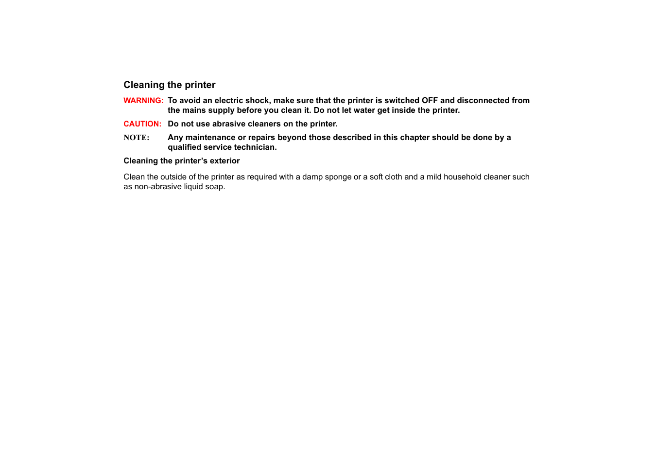 Cleaning the printer | HP Designjet 510 Printer series User Manual | Page 185 / 219