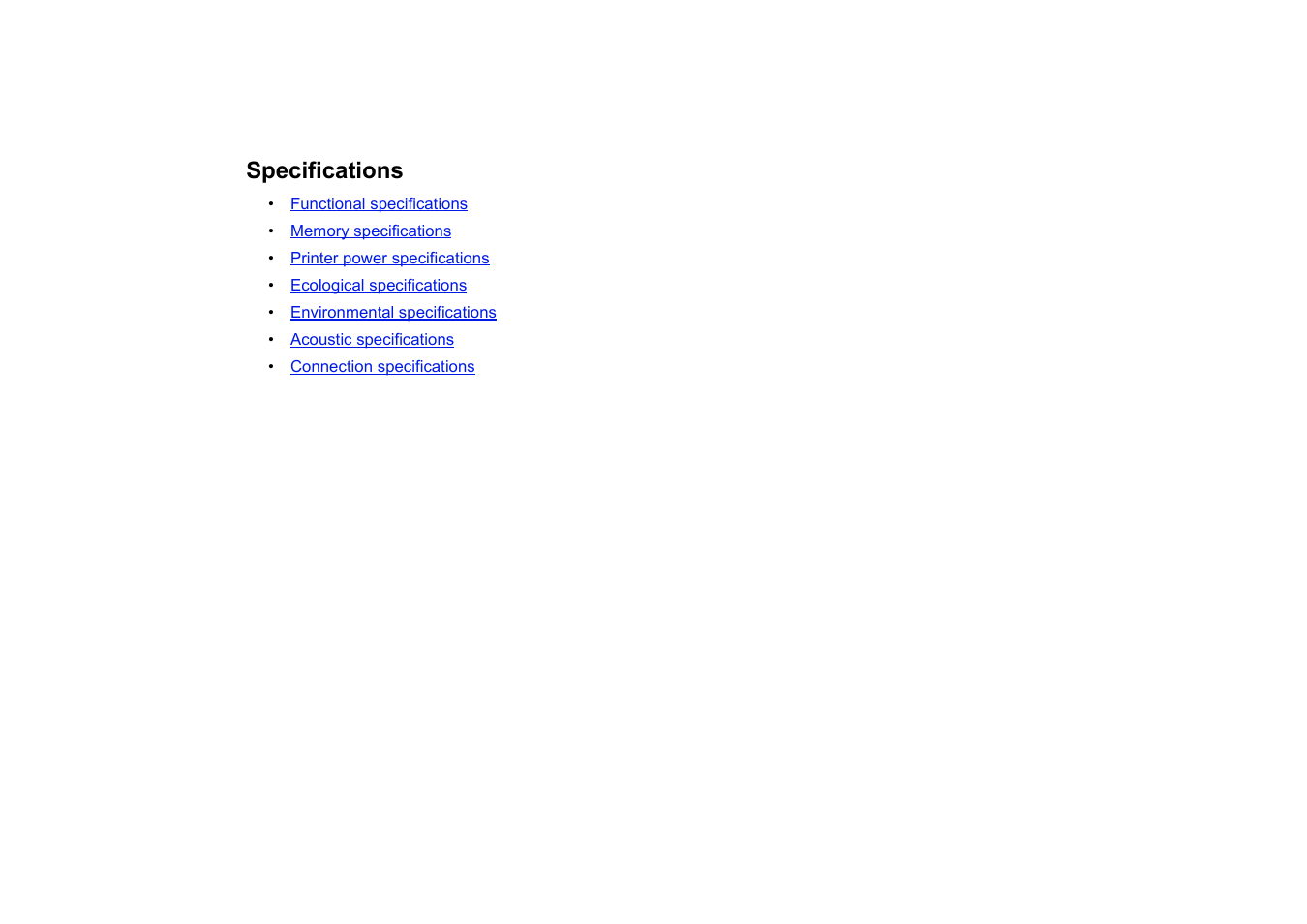 Specifications | HP Designjet 510 Printer series User Manual | Page 191 / 219