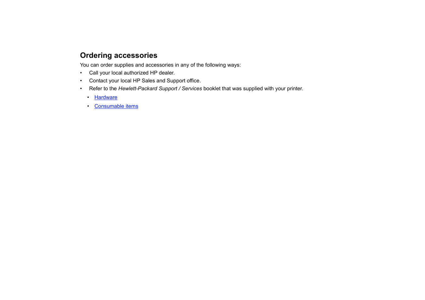 Ordering accessories | HP Designjet 510 Printer series User Manual | Page 205 / 219