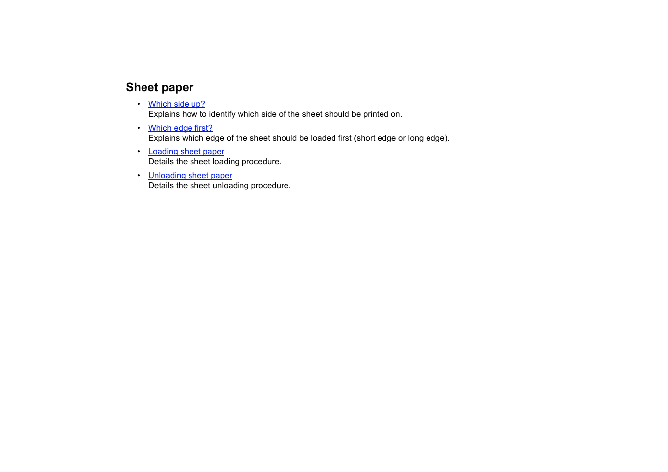 Sheet paper | HP Designjet 510 Printer series User Manual | Page 41 / 219