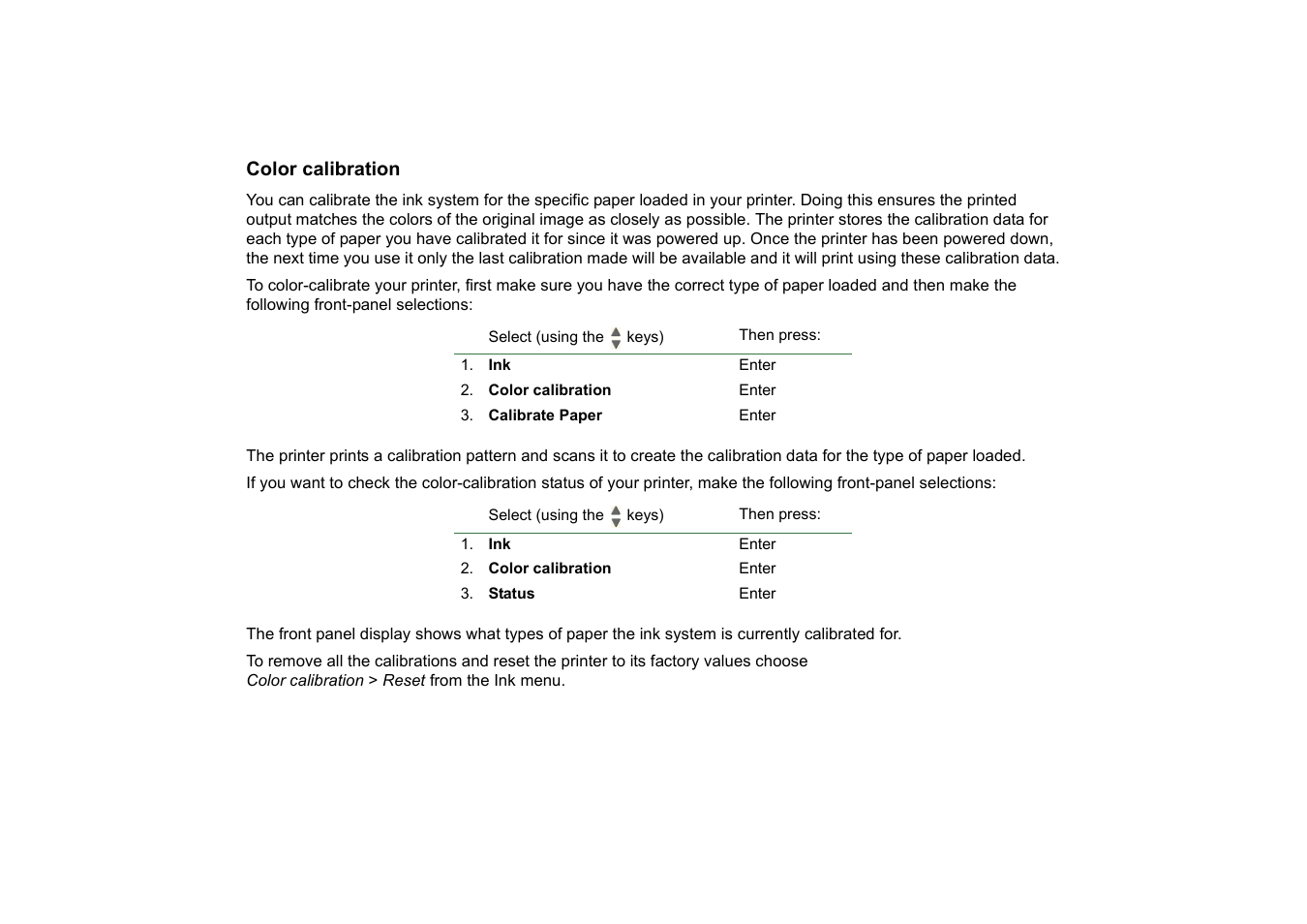 Color calibration | HP Designjet 510 Printer series User Manual | Page 51 / 219