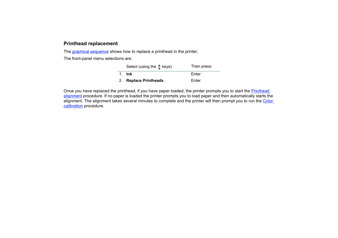Printhead replacement | HP Designjet 510 Printer series User Manual | Page 64 / 219