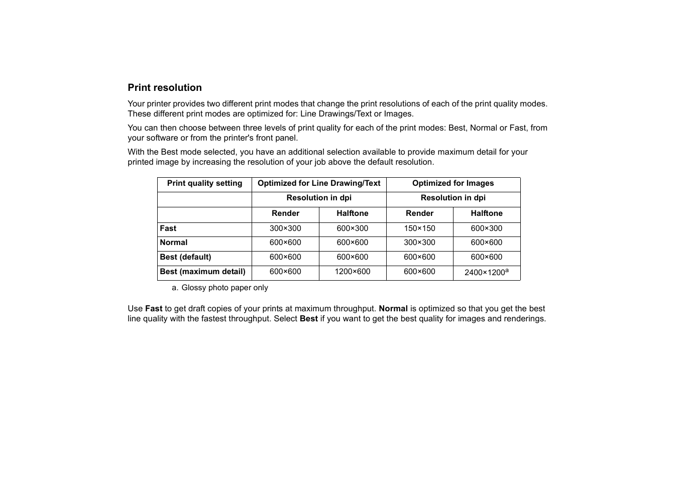 Print resolution | HP Designjet 510 Printer series User Manual | Page 7 / 219