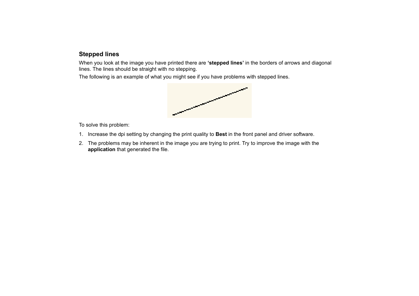 Stepped lines | HP Designjet 510 Printer series User Manual | Page 77 / 219