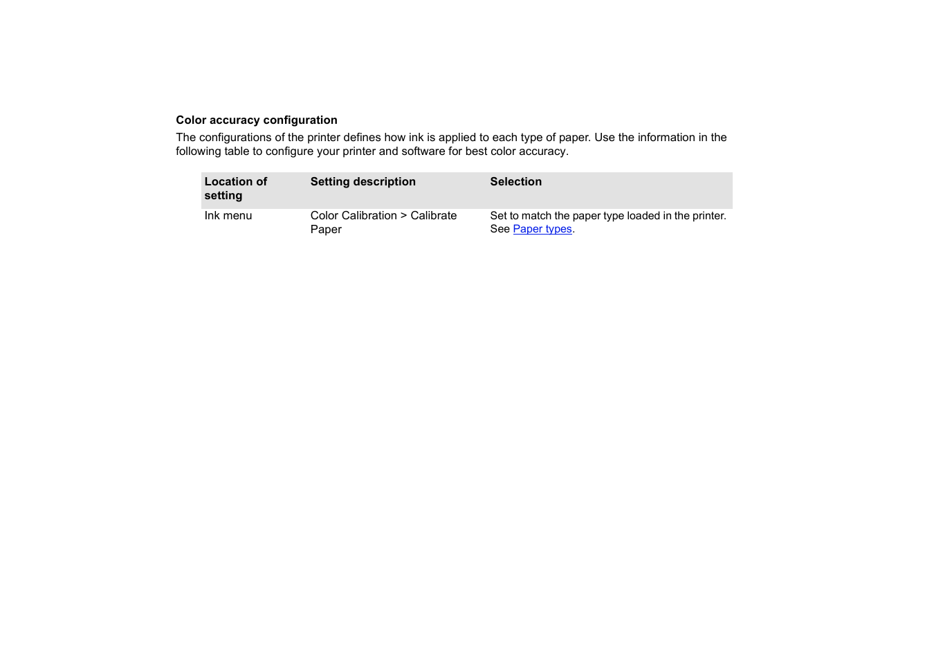 Color accuracy configuration | HP Designjet 510 Printer series User Manual | Page 83 / 219