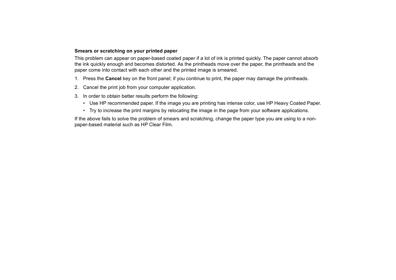 Smears or scratching on your printed paper | HP Designjet 510 Printer series User Manual | Page 94 / 219