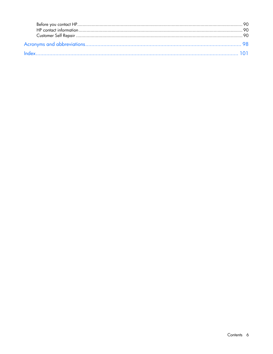 HP ProLiant DL385 G5p Server User Manual | Page 6 / 104