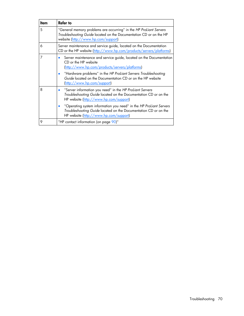 HP ProLiant DL385 G5p Server User Manual | Page 70 / 104