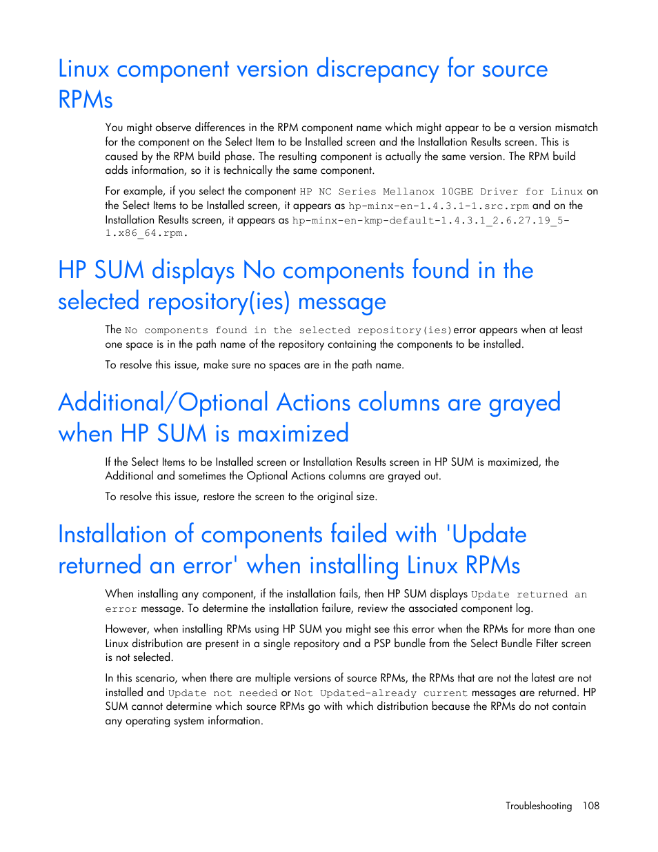 HP ProLiant Support Pack User Manual | Page 108 / 120