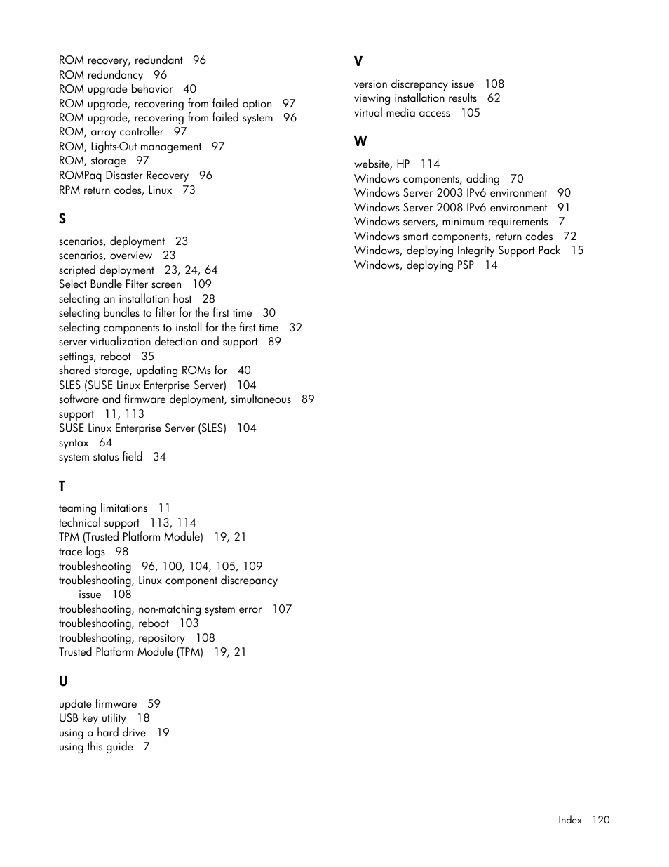 HP ProLiant Support Pack User Manual | Page 120 / 120