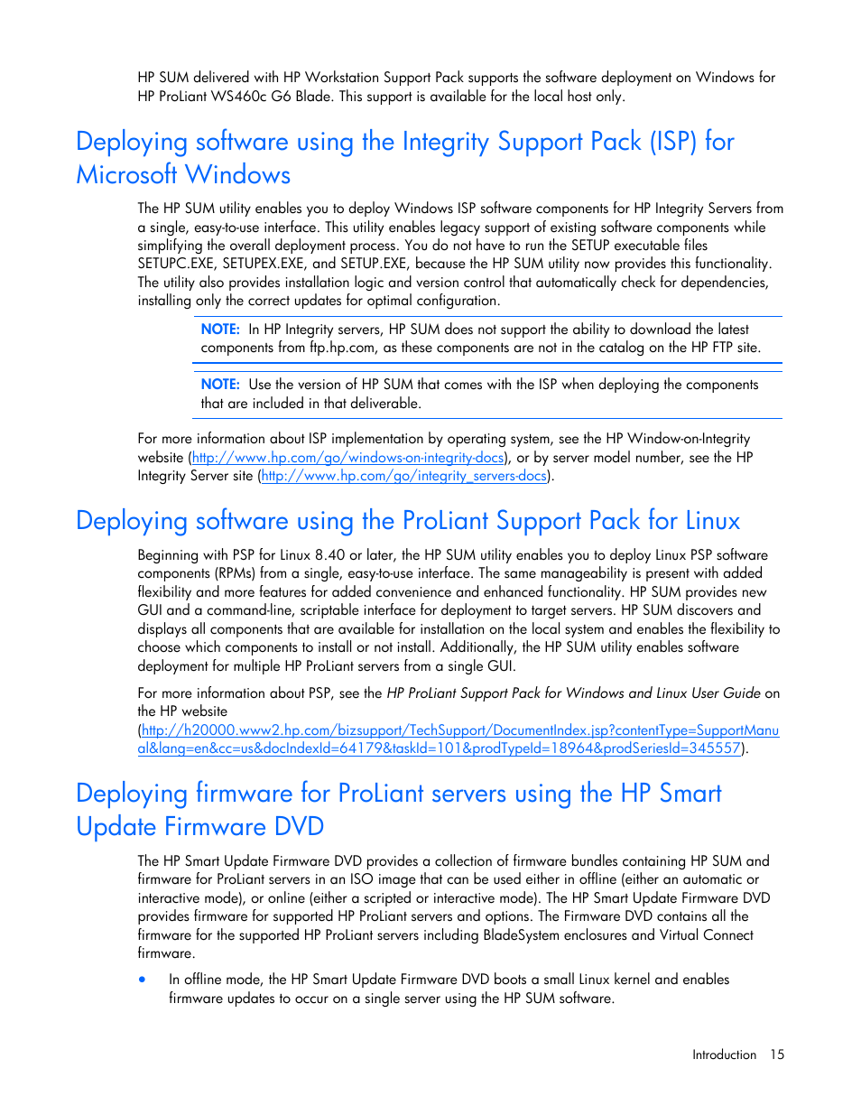 HP ProLiant Support Pack User Manual | Page 15 / 120