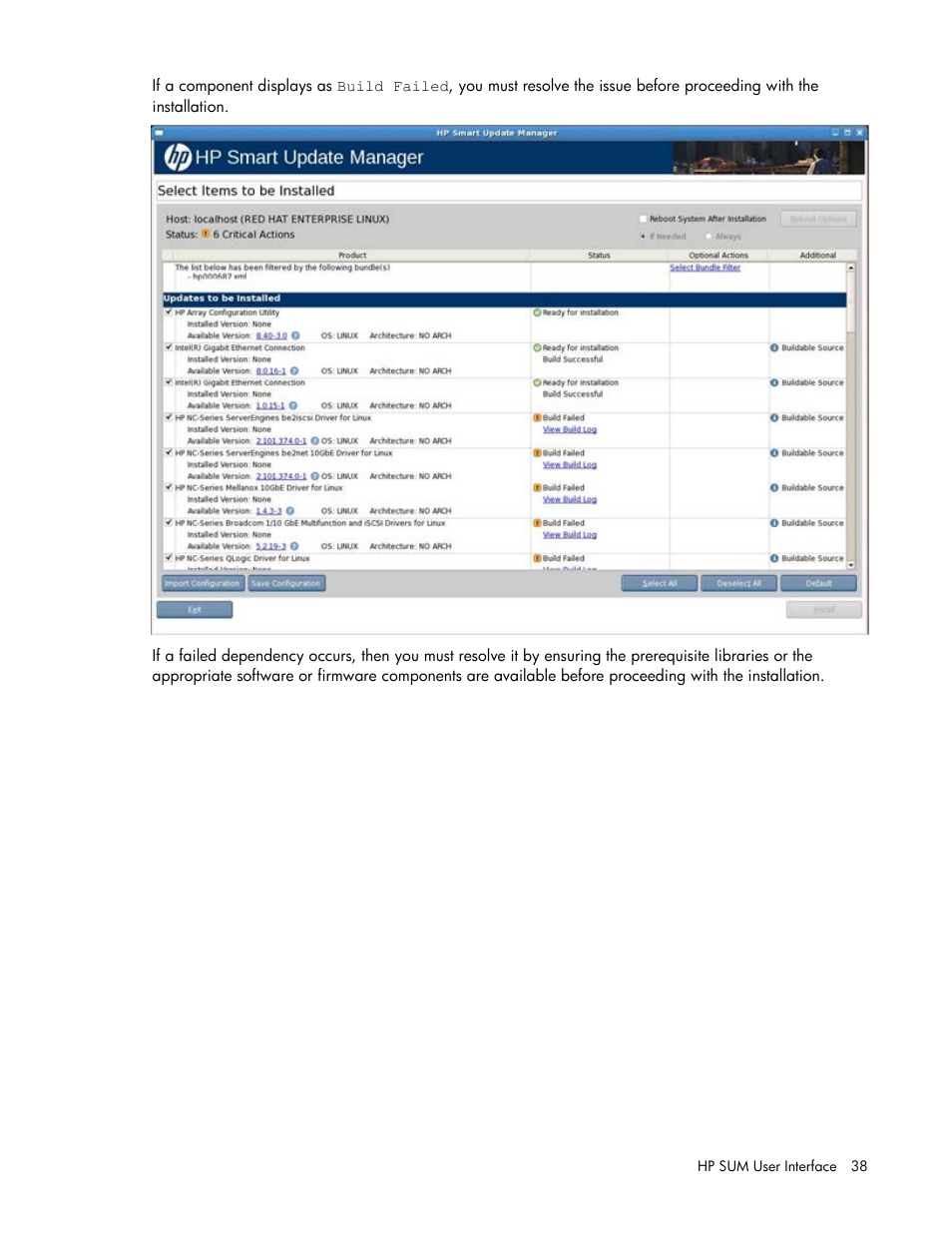 HP ProLiant Support Pack User Manual | Page 38 / 120