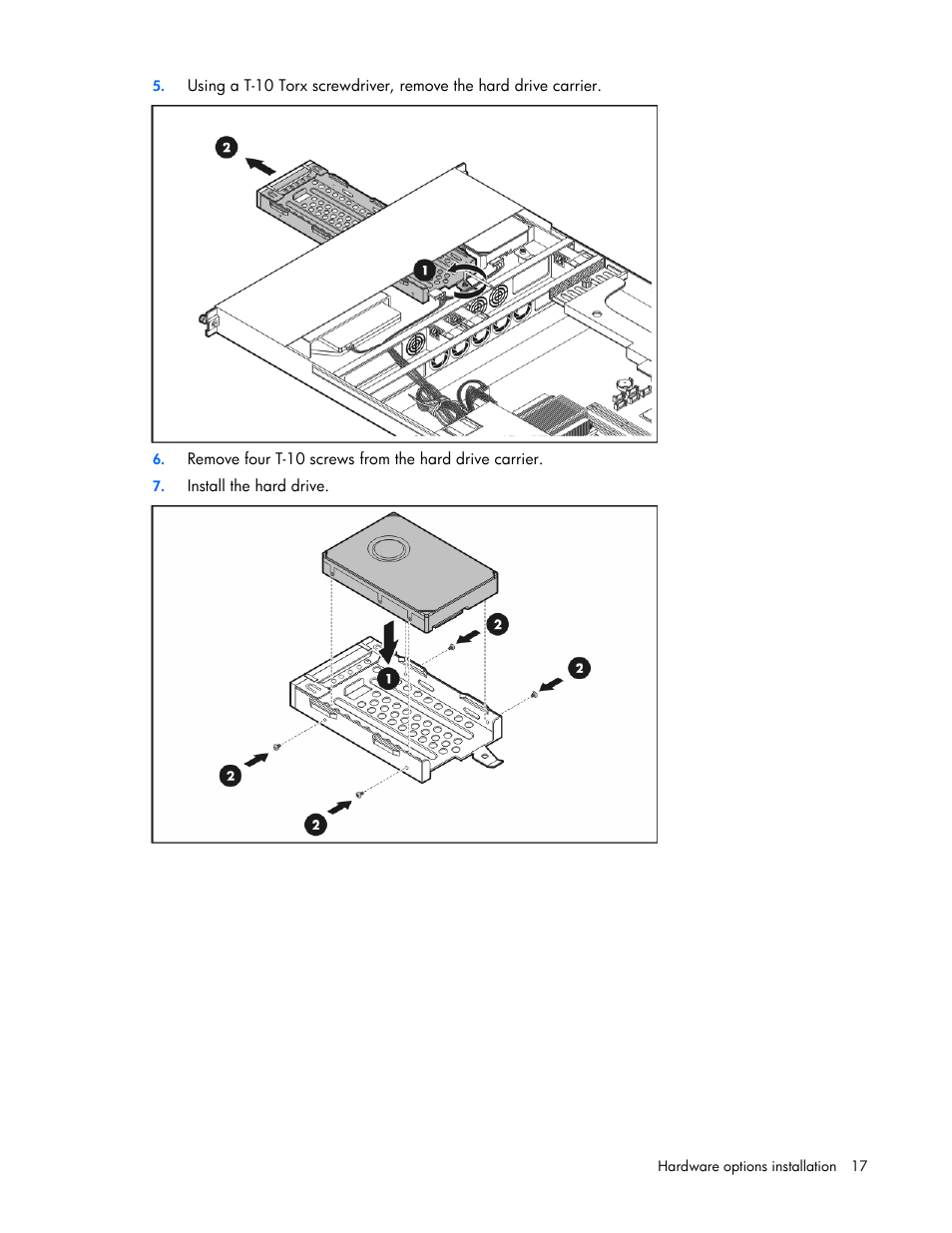 HP ProLiant DL120 G5 Server User Manual | Page 17 / 99