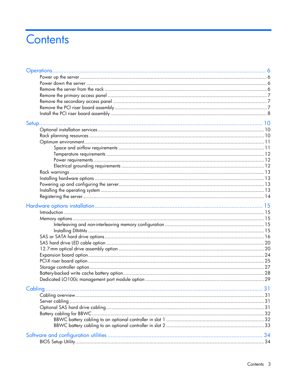 HP ProLiant DL120 G5 Server User Manual | Page 3 / 99