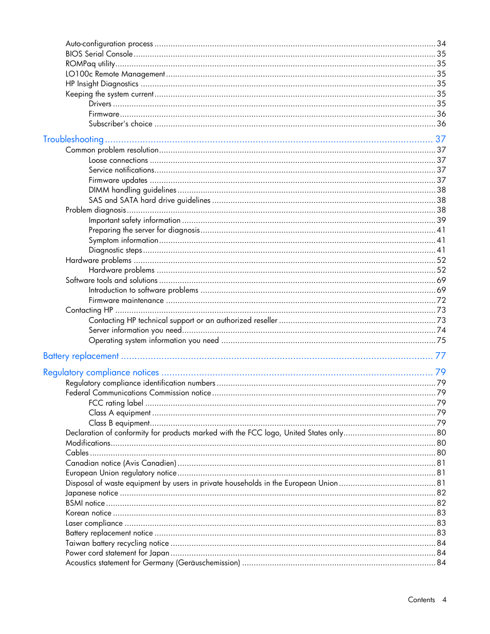 HP ProLiant DL120 G5 Server User Manual | Page 4 / 99