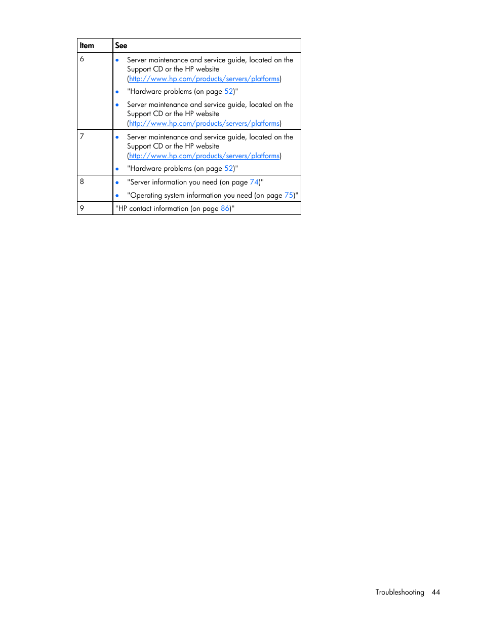 HP ProLiant DL120 G5 Server User Manual | Page 44 / 99