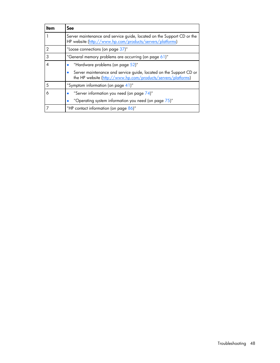 HP ProLiant DL120 G5 Server User Manual | Page 48 / 99