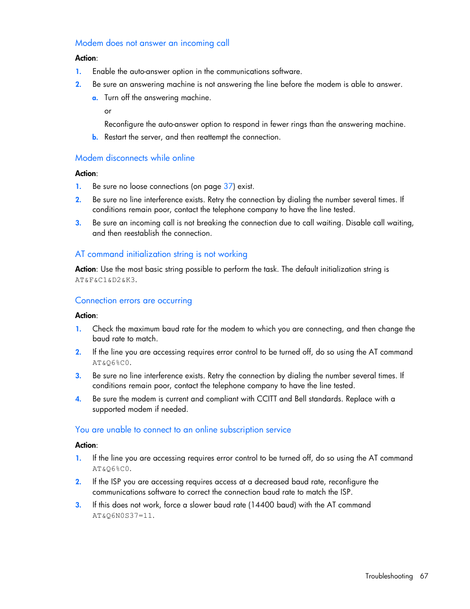 HP ProLiant DL120 G5 Server User Manual | Page 67 / 99