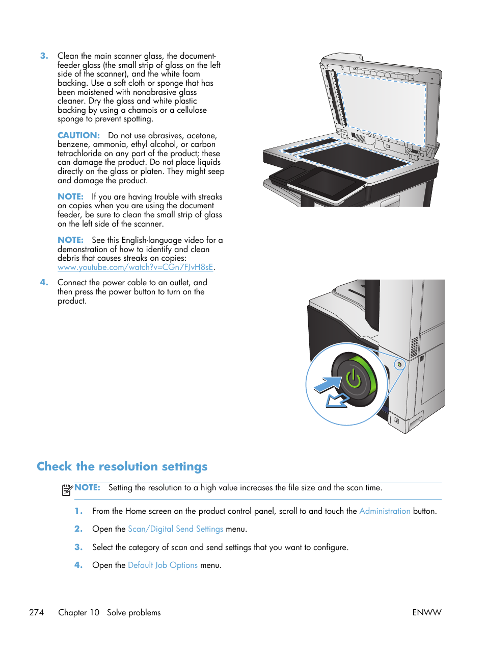 Check the resolution settings | HP LaserJet Enterprise 700 color MFP M775 series User Manual | Page 288 / 332