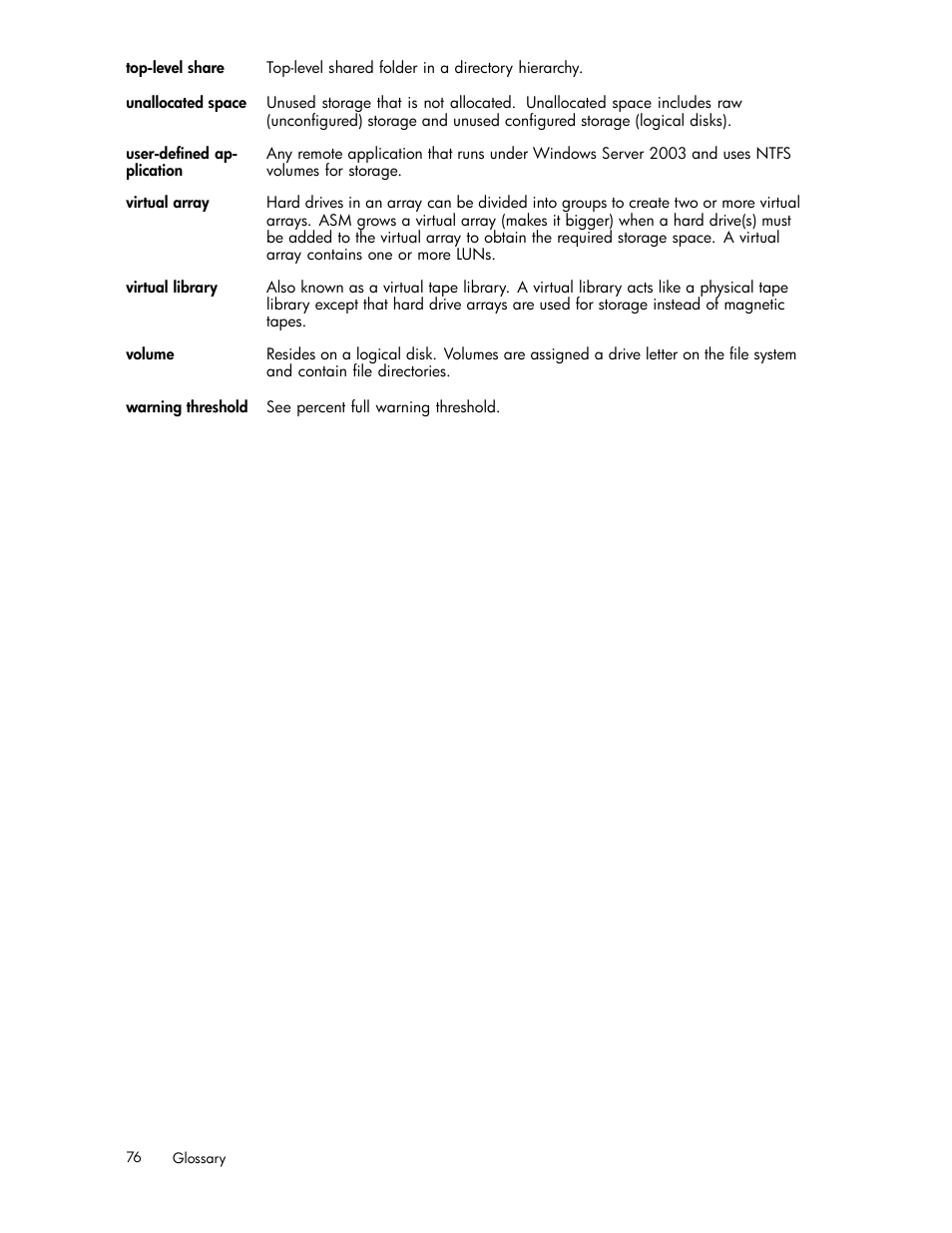 HP StorageWorks All-in-One SB600c Storage Blade User Manual | Page 76 / 78