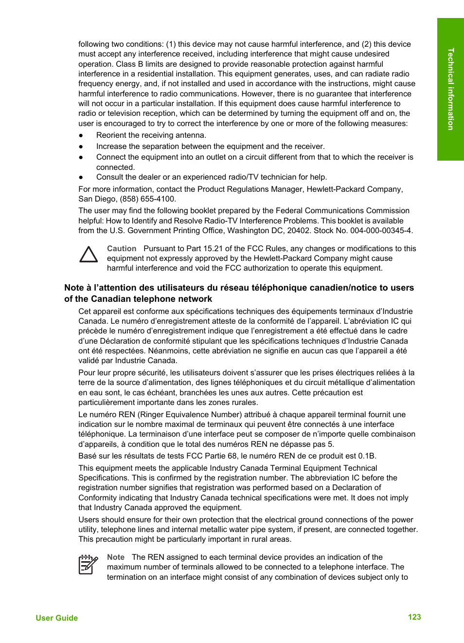 HP Officejet 4314 All-in-One Printer User Manual | Page 126 / 133