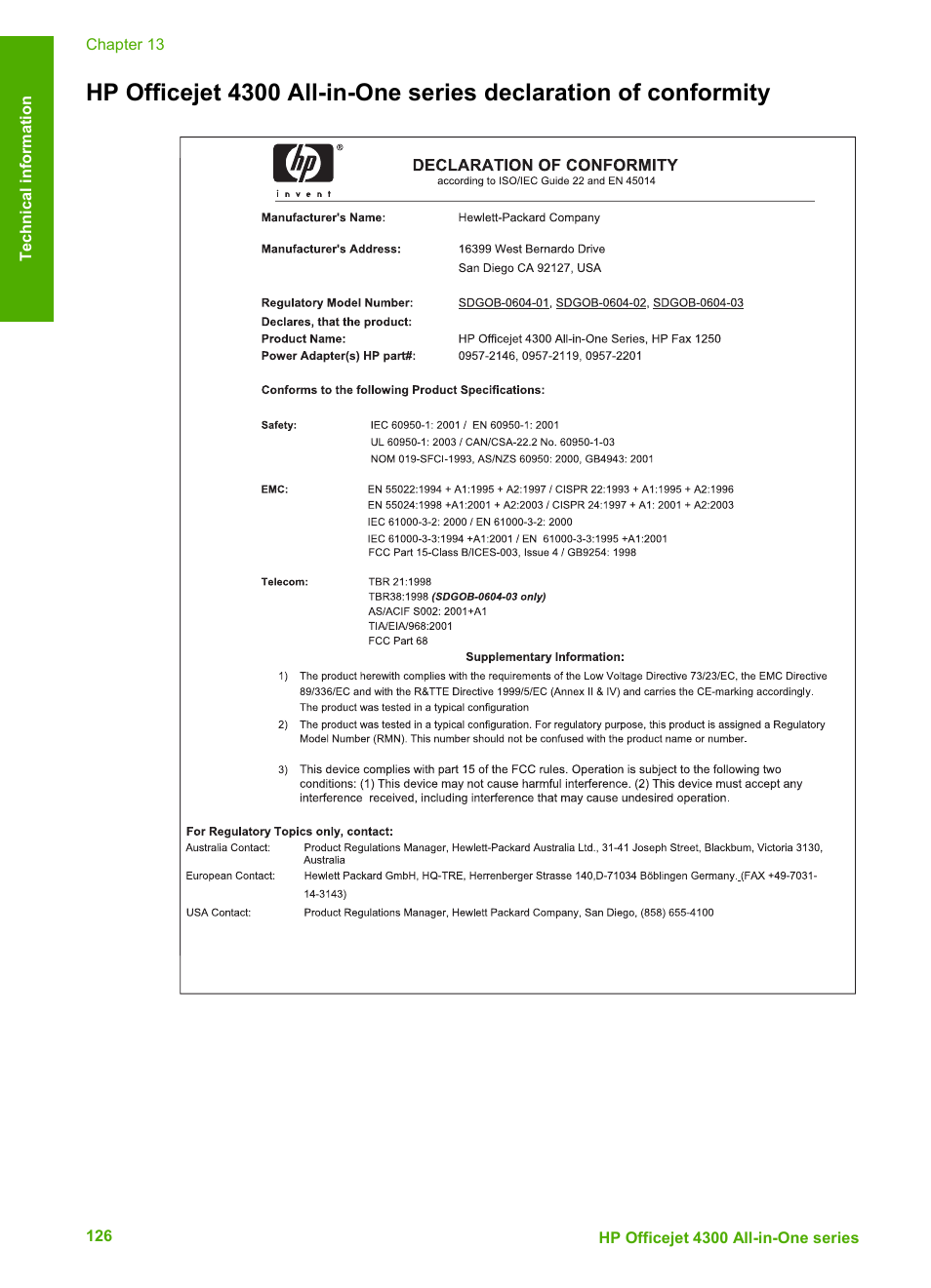 HP Officejet 4314 All-in-One Printer User Manual | Page 129 / 133