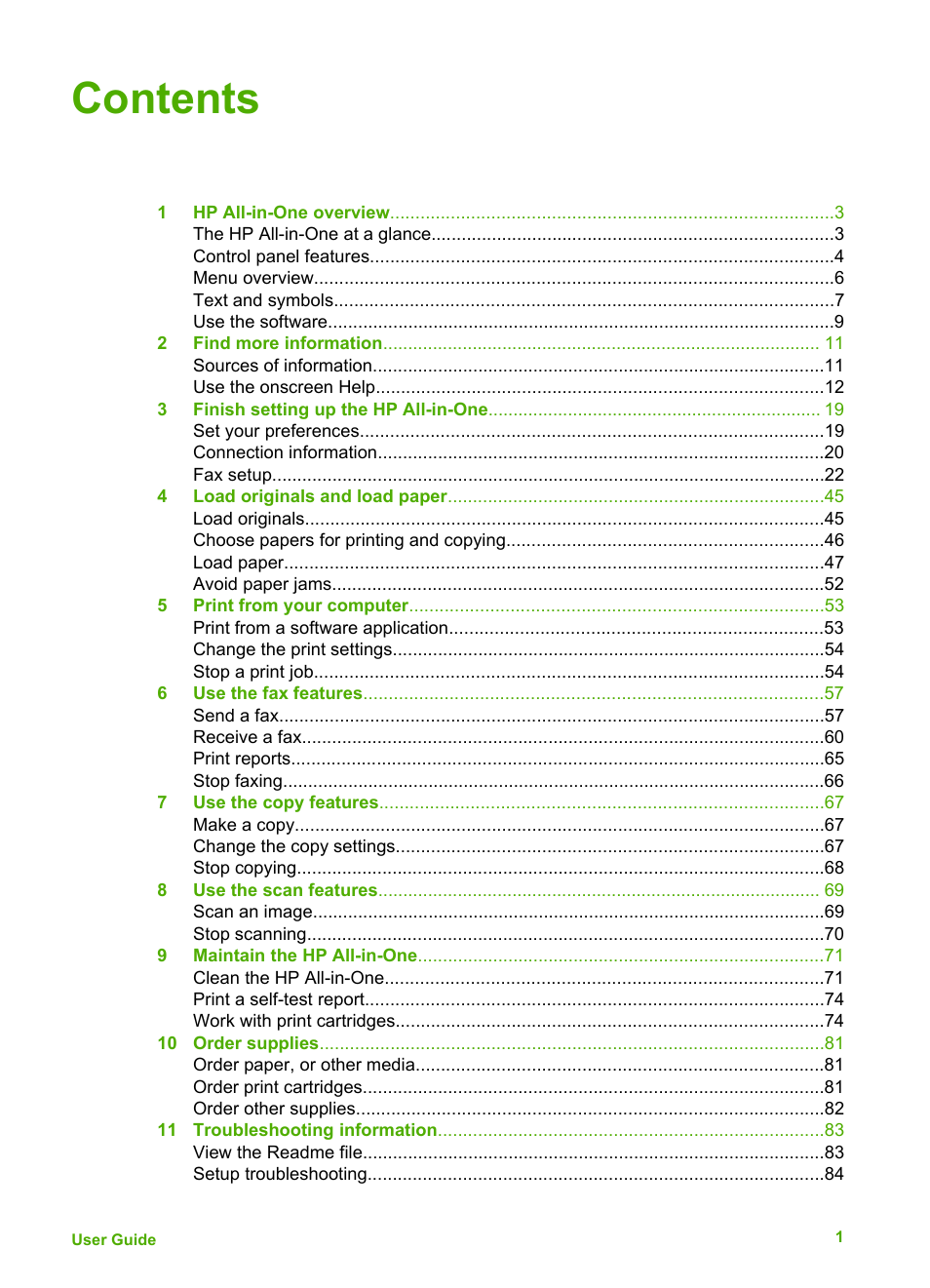 HP Officejet 4314 All-in-One Printer User Manual | Page 4 / 133