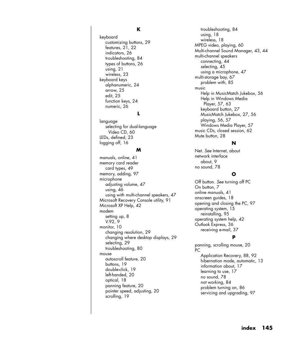 HP Pavilion t350.uk Desktop PC User Manual | Page 153 / 156