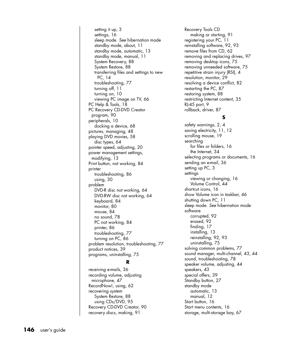 HP Pavilion t350.uk Desktop PC User Manual | Page 154 / 156