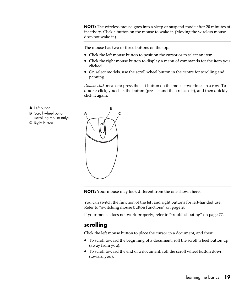 Scrolling | HP Pavilion t350.uk Desktop PC User Manual | Page 27 / 156