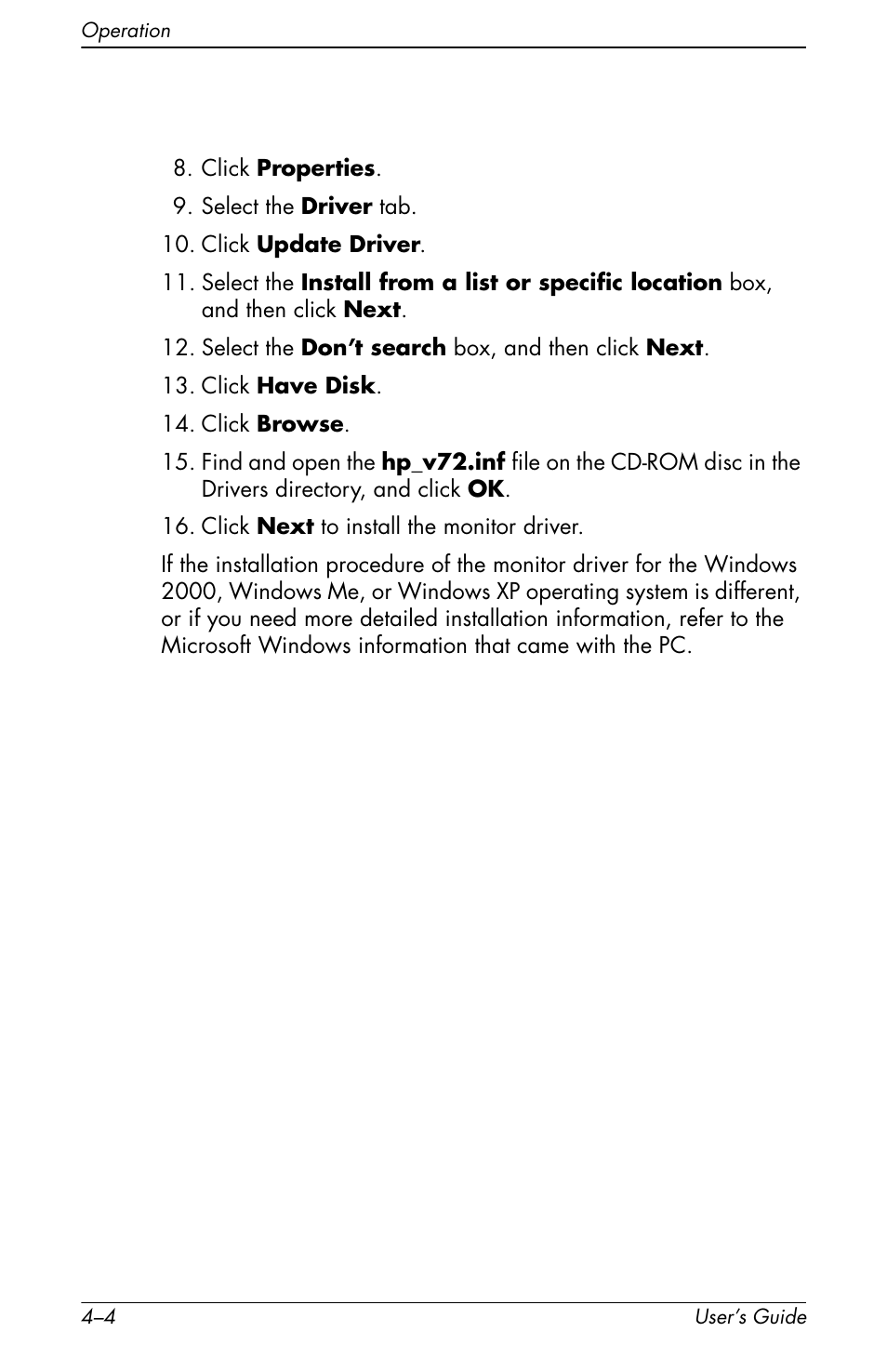 HP Pavilion v72 17 inch CRT Monitor User Manual | Page 18 / 42