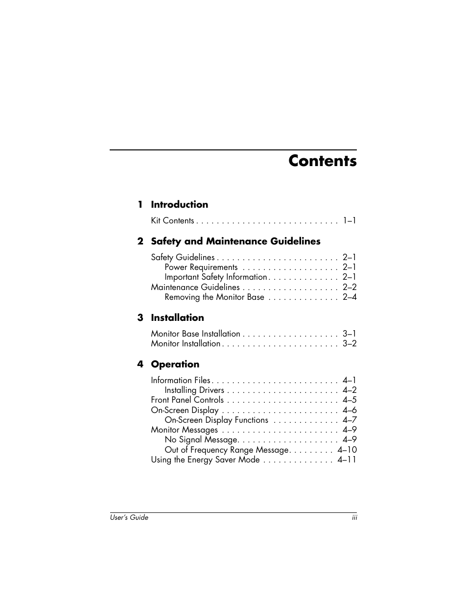 HP Pavilion v72 17 inch CRT Monitor User Manual | Page 3 / 42
