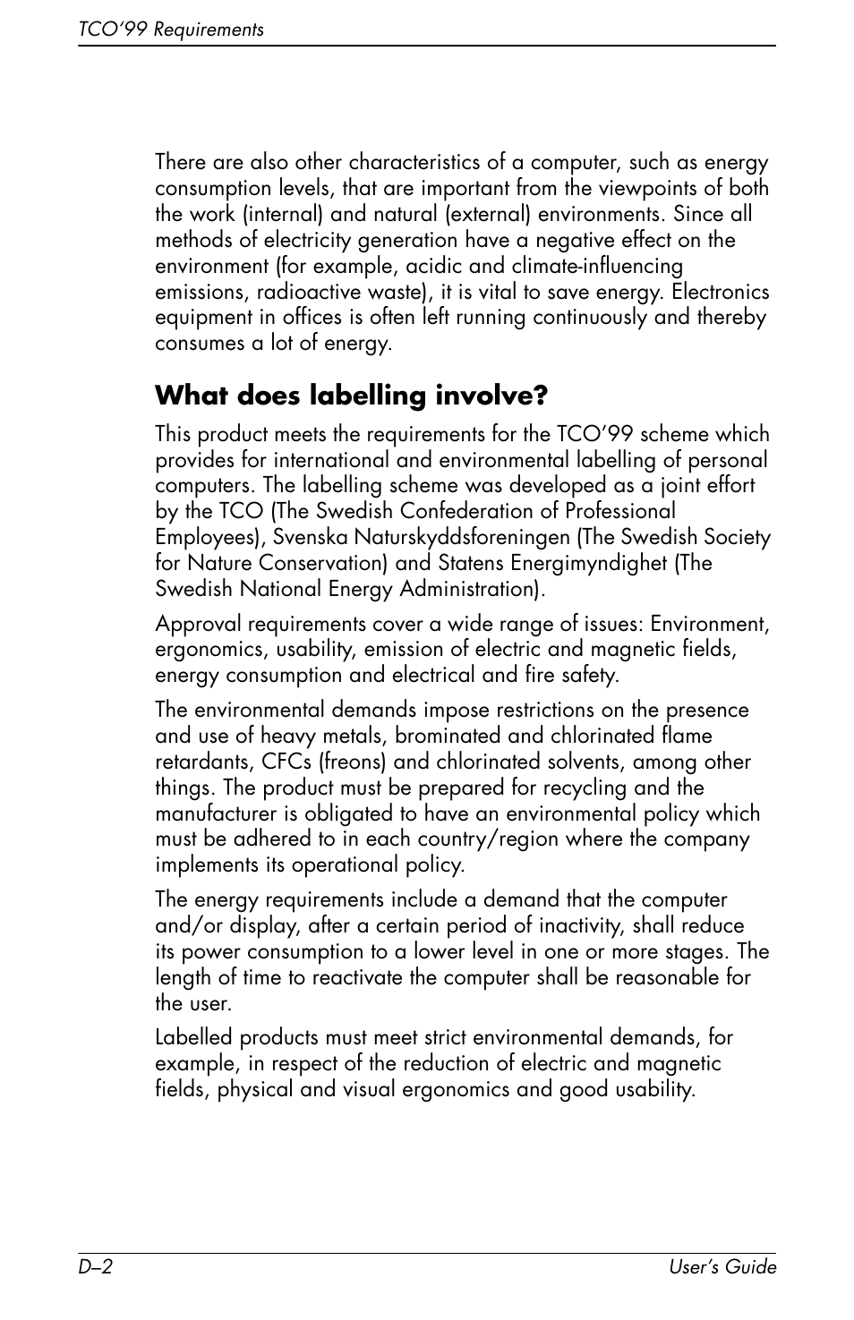 What does labelling involve | HP Pavilion v72 17 inch CRT Monitor User Manual | Page 38 / 42