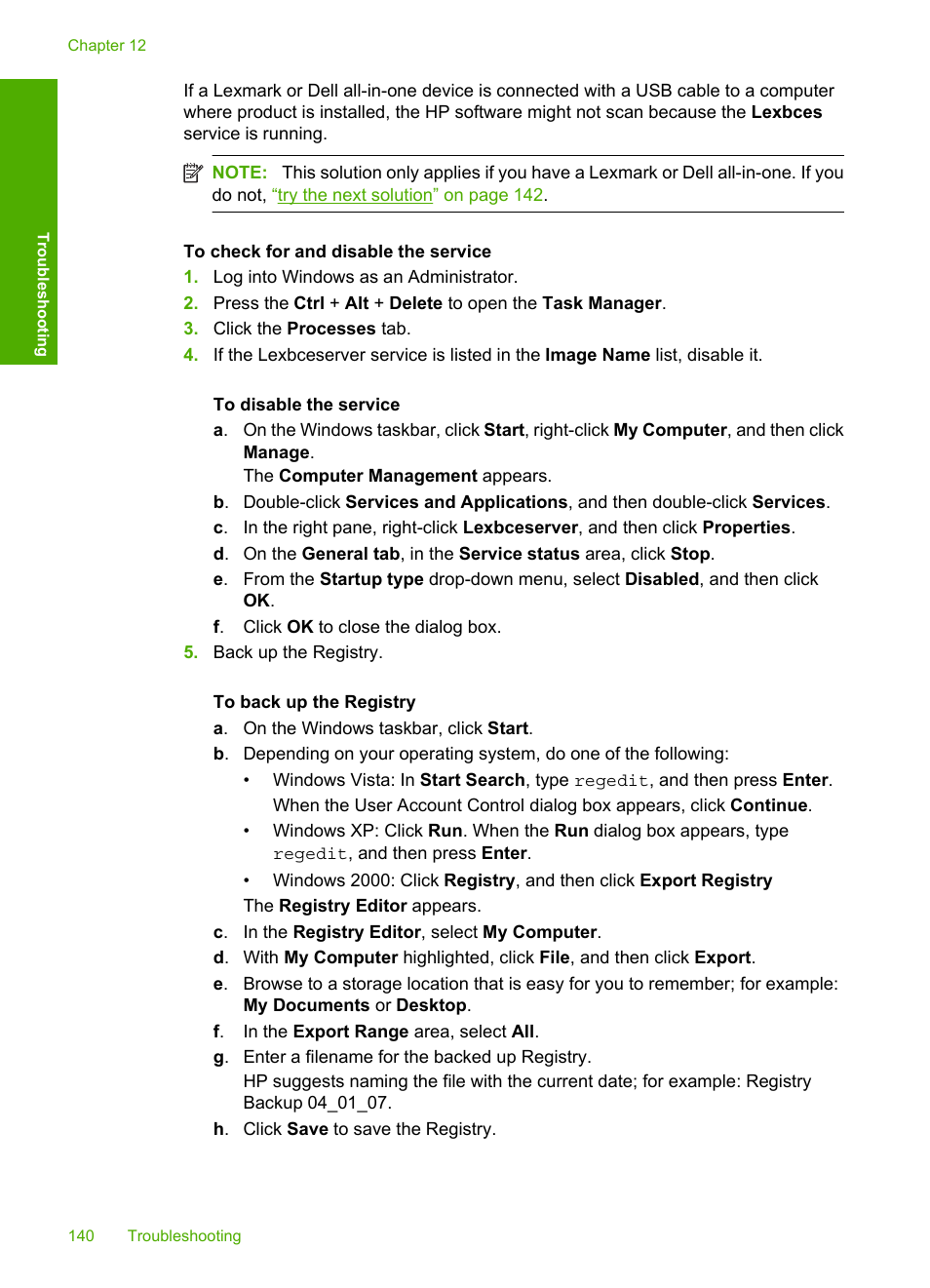 HP Deskjet F4210 All-in-One Printer User Manual | Page 142 / 220