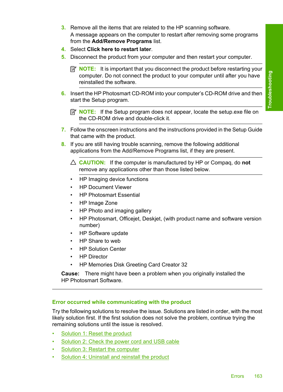 HP Deskjet F4210 All-in-One Printer User Manual | Page 165 / 220