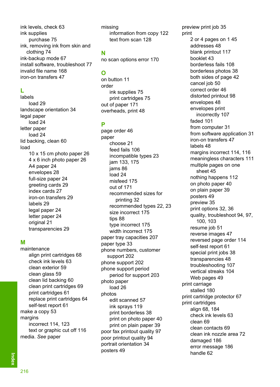 HP Deskjet F4210 All-in-One Printer User Manual | Page 218 / 220