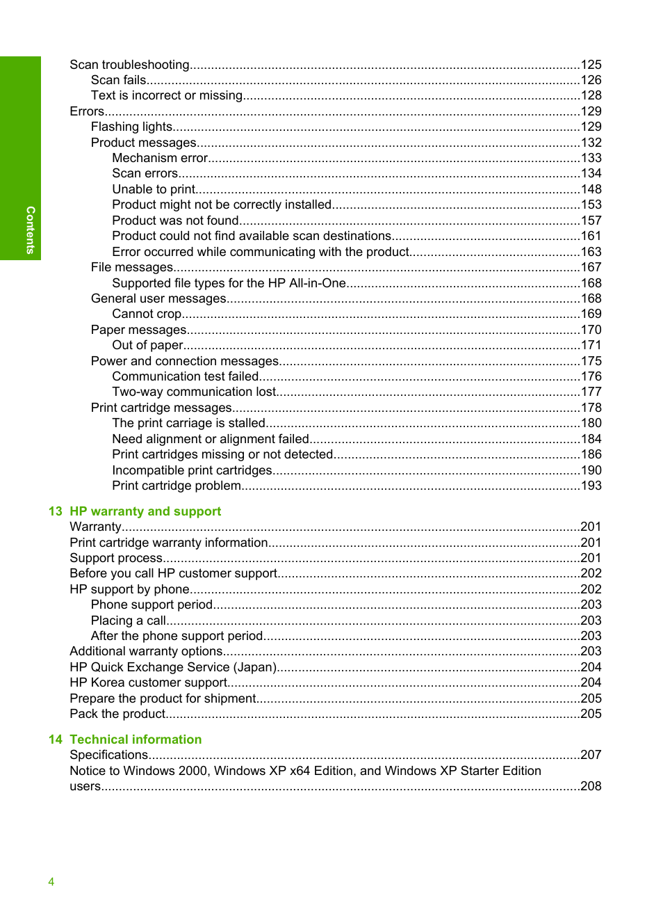 HP Deskjet F4210 All-in-One Printer User Manual | Page 6 / 220