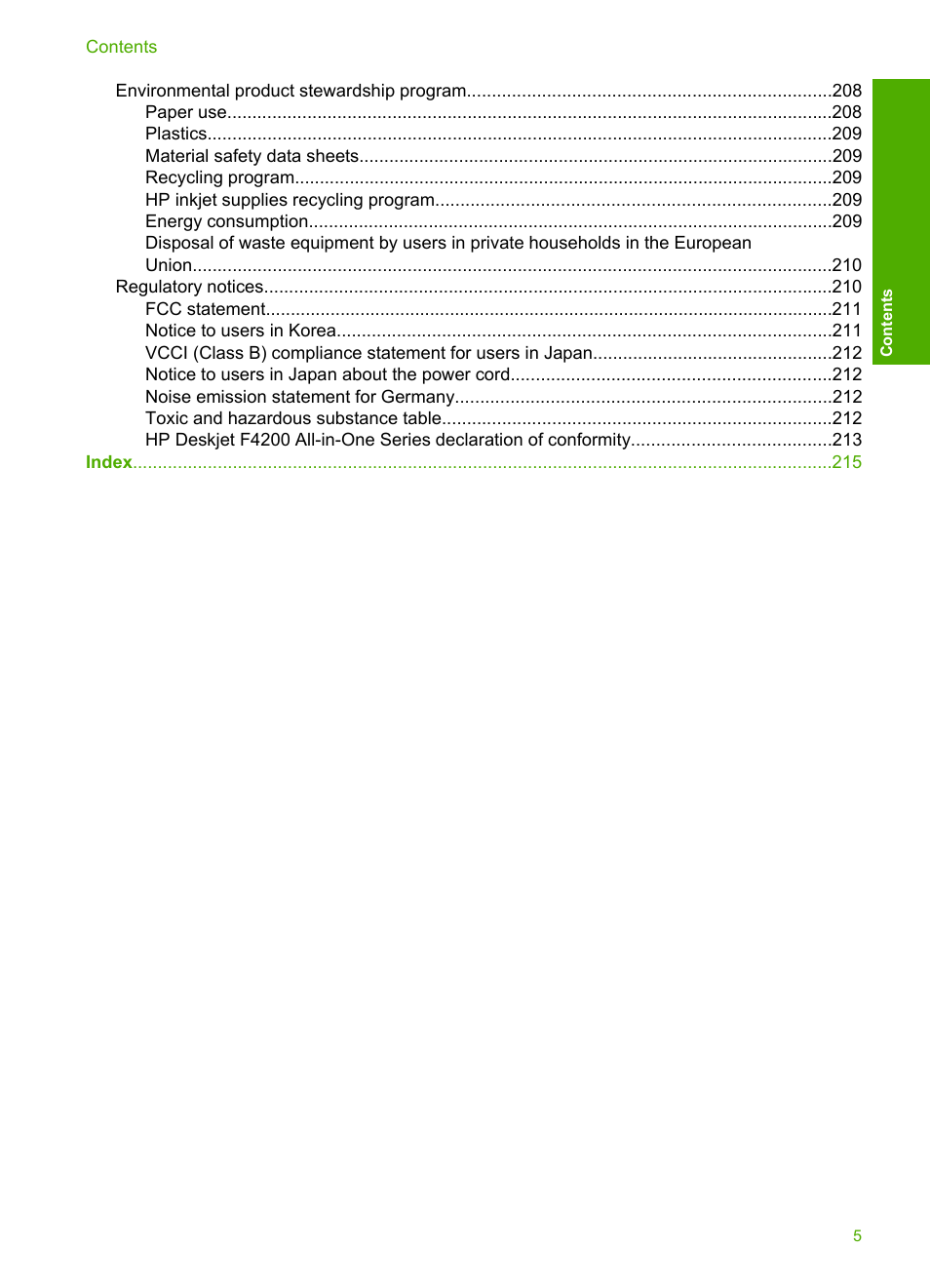 HP Deskjet F4210 All-in-One Printer User Manual | Page 7 / 220