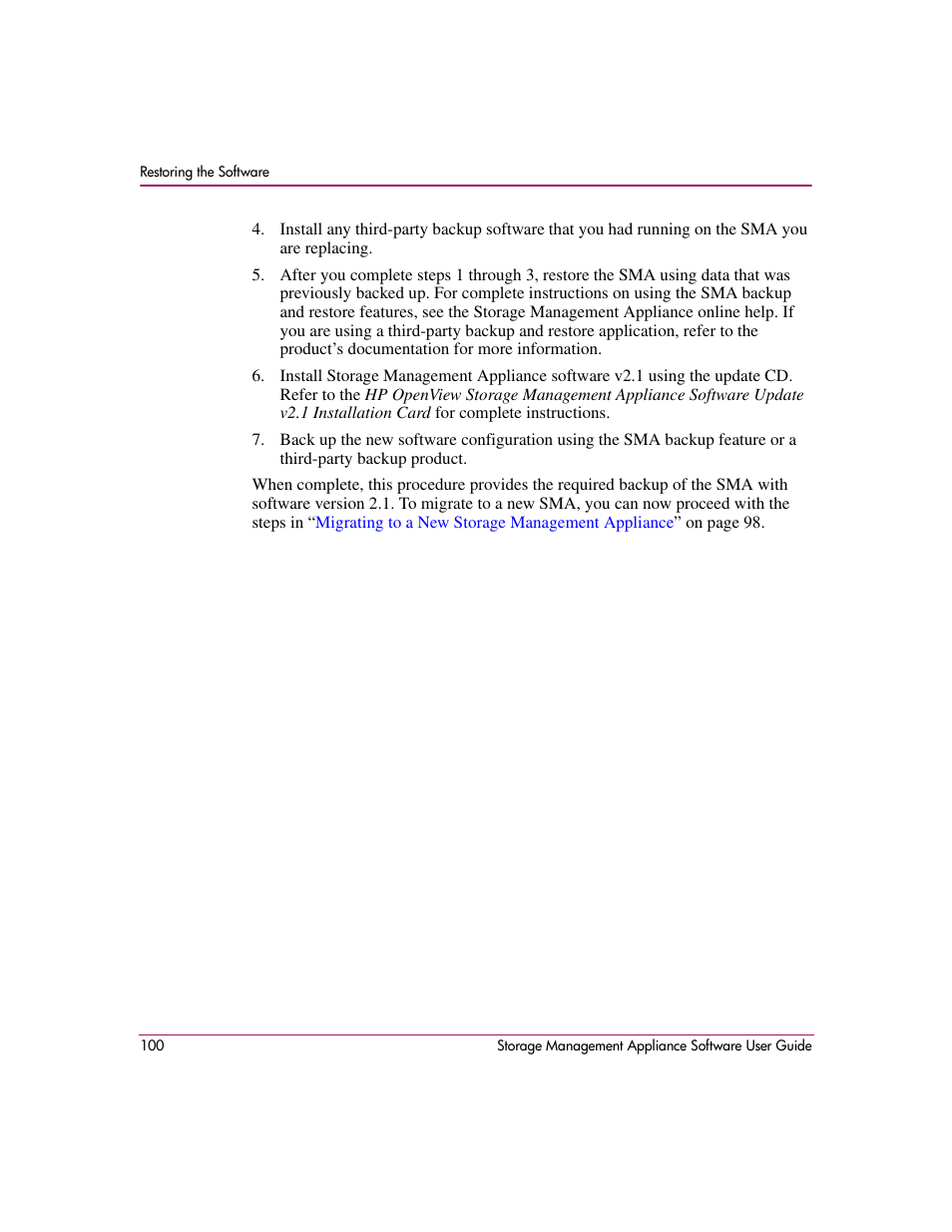 HP OpenView Storage Management Appliance and Software User Manual | Page 116 / 132