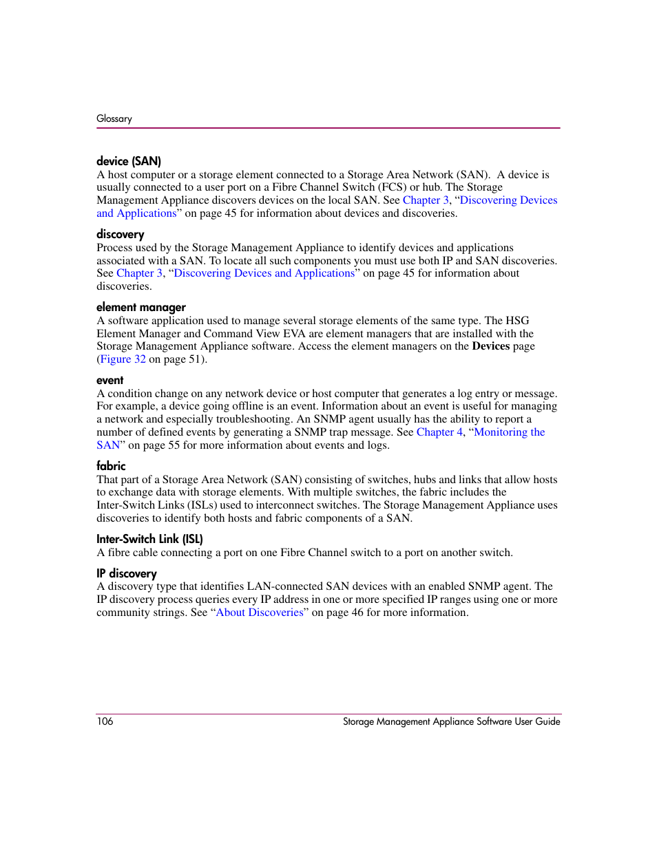 HP OpenView Storage Management Appliance and Software User Manual | Page 122 / 132
