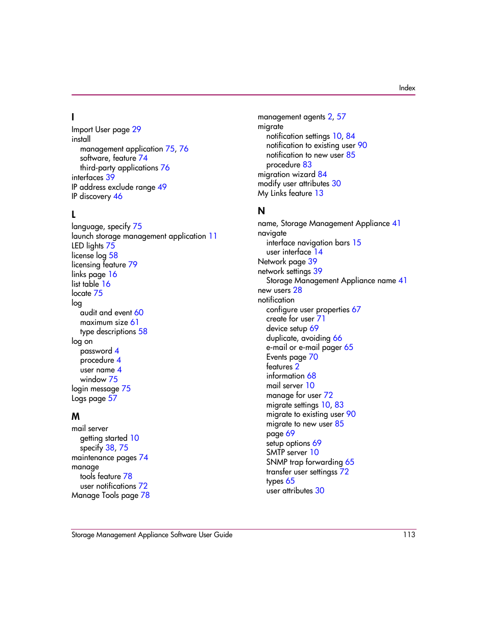 HP OpenView Storage Management Appliance and Software User Manual | Page 129 / 132