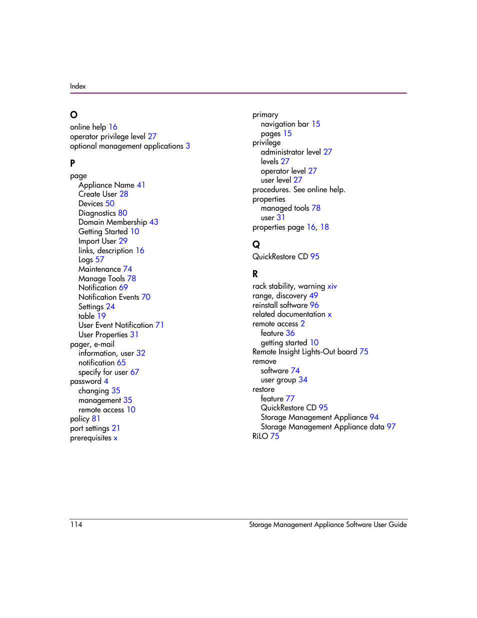 HP OpenView Storage Management Appliance and Software User Manual | Page 130 / 132